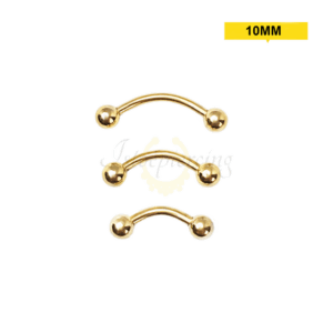 MICRO CURVO BANHADO A OURO 1.2 X 10 X 3MM - Imagem 1