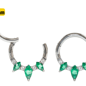 SEGMENTO CLICKER TITÂNIO FRONTAL C/ ZIRCÔNIA VERDE - 8MM - Imagem 1