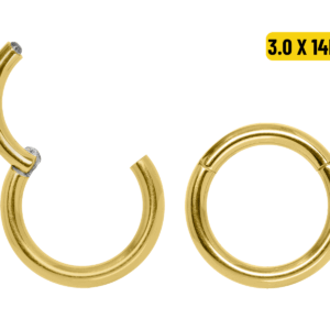 SEGMENTO CLICKER TITÂNIO PVD GOLD - 3.0 X 14MM - Imagem 1