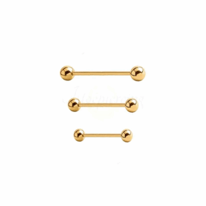 MICRO RETO TITÂNIO PVD GOLD - 1.2 X 12 X 3MM - Imagem 1