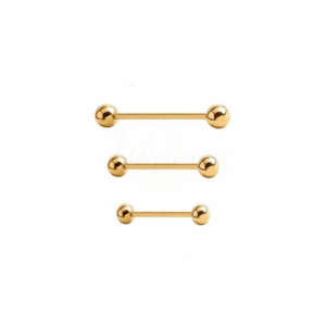 MICRO RETO TITÂNIO PVD GOLD - 1.2 X 6 X 3MM - Imagem 1