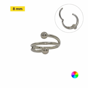 SEGMENTO CLICKER TITÂNIO TWISTER - 8MM - Imagem 1