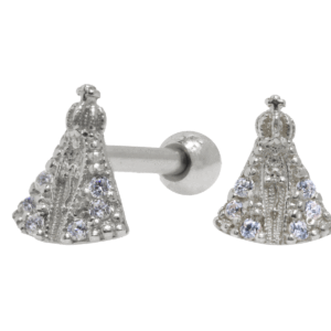 MICRO RETO NOSSA SENHORA C275 - CRISTAL - PRATA/ AÇO - Imagem 1