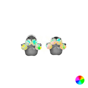 LABRET TITÂNIO R/I PATINHA C/ OPALA MOD2 - BOREAL - Imagem 1