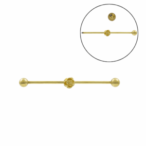MEGABELL TRANSVERSAL ROSA - BANHADO A OURO - Imagem 1