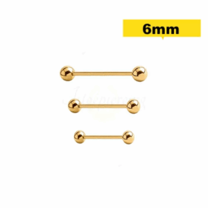 MICRO RETO PVD GOLD 1.2 X 6 X 2,5MM - Imagem 1