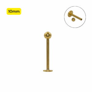 LABRET PVD GOLD 1.2 X 10 X 3MM - Imagem 1