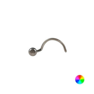 NOSTRIL TITÂNIO PULGA (BOLINHA) - 0.8 X 6 X 2MM - Imagem 1