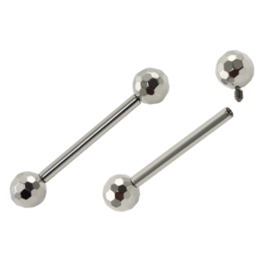 BARBELL RETO TITÂNIO R/I ESFERA LAPIDADA - 1.6 X 14 X 4MM - Imagem 1