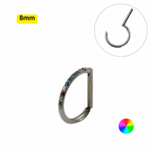 SEGMENTO CLICKER TITÂNIO OPEN D MULTI COLOR - 8MM - Imagem 1