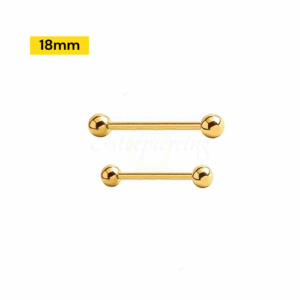 BARBELL PVD GOLD - 1.6 X 18 X 5MM - Imagem 1