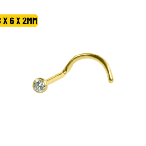 NOSTRIL TITÂNIO PVD GOLD - 0.8 X 2MM - Imagem 1