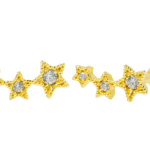 MICRO RETO CLUSTER 3 ESTRELAS C43 - BANHADO A OURO - Imagem 1
