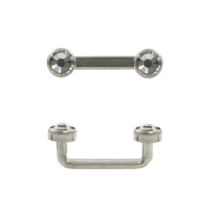 SURFACE FLAT TITÂNIO R/I C/ PEDRA - 1.2 X 8 X 3MM - Imagem 1