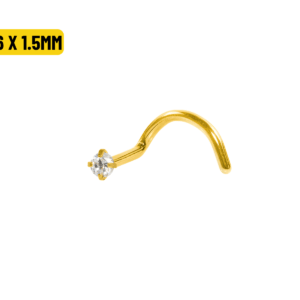 NOSTRIL TITÂNIO PVD GOLD C/ GARRAS - 0.6 X 1.5MM - Imagem 1