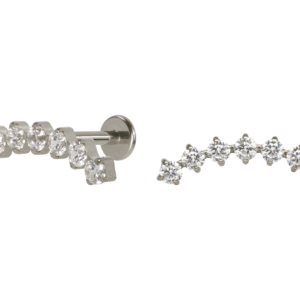 LABRET TITÂNIO R/I CLUSTER 7 PEDRAS - Imagem 1