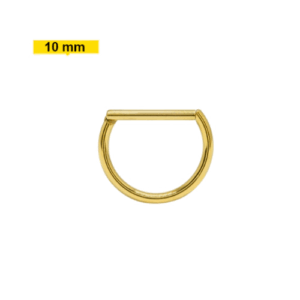 SEGMENTO CLICKER TITÂNIO PVD GOLD OPEN D - 10MM - Imagem 1