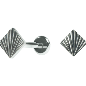 LABRET TITÂNIO R/I QUADRADO DIAMANTADO - Imagem 1
