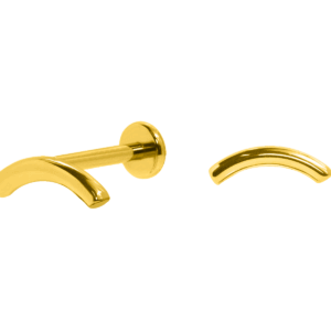 LABRET AÇO R/I BARRA CURVADA - PVD GOLD - Imagem 1