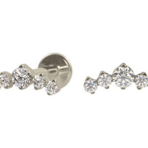 LABRET TITÂNIO R/I CLUSTER 5 PEDRAS MINI - Imagem 1