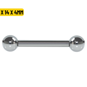 BARBELL RETO TITÂNIO R/INTERNA - 1.6 X 14 X 4MM - Imagem 1