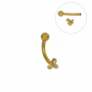 MICRO CURVO TITÂNIO PVD GOLD R/I TRINITY - Imagem 1