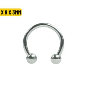 FERRADURA AÇO 1.2 X 8 X 3MM - Imagem 1