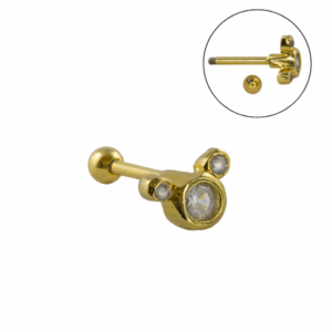 MICRO RETO MICKEY - BANHADO A OURO - Imagem 1