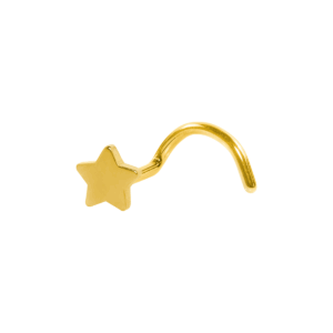 NOSTRIL TITÂNIO PVD GOLD ESTRELA - 0.8MM - Imagem 1