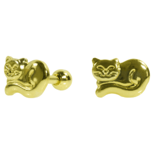 MICRO-RETO GATINHO -BANHADO A OURO - Imagem 1