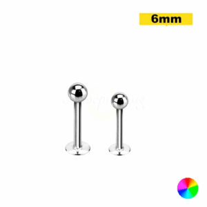 LABRET TITÂNIO NATURAL 1.2 X 6 X 3 - Imagem 1