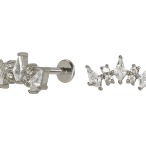 LABRET AÇO R/I CLUSTER C/ ZIRCÔNIA - Imagem 1