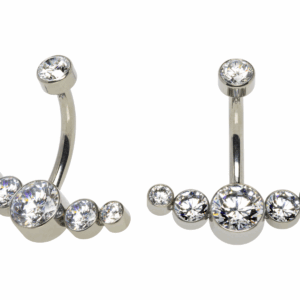 BANANA BELL TITÂNIO R/I FLAT CLUSTER MAIOR - CRISTAL - Imagem 1