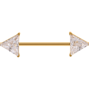 MAMILO TITÂNIO PVD R/I TRIÂNGULO C/ ZIRCÔNIA - 1.2 X 16MM - Imagem 1