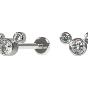 LABRET TITÂNIO R/I MICKEY - CRISTAL - Imagem 1