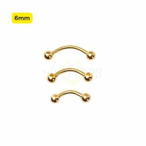 MICRO CURVO AÇO PVD GOLD 1.2 X 6 X 2,5MM - Imagem 1