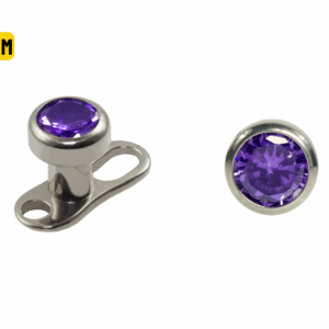 MICRODERMAL TITÂNIO COPINHO C/ ZIRCÔNIA LILÁS - 4MM - Imagem 1