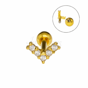 MICRO RETO V C236 - BANHADO A OURO - Imagem 1