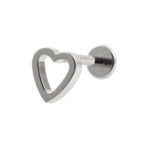 LABRET TITÂNIO R/I CORAÇÃO VAZADO MOD2 - Imagem 1