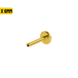 LABRET HASTE TITÂNIO PVD GOLD - 1.2 X 6MM - Imagem 1