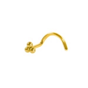 NOSTRIL TITÂNIO PVD GOLD TRINITY - 0.8MM - Imagem 1