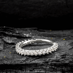 ARGOLA CLICKER OURO 18K CRAVEJADO 10MM - BRANCO - AAO6 - Imagem 1