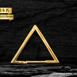 TRIÂNGULO CLICKER OURO 14K LISO - 1.2 X 9/8MM - AAO41P - Imagem 1