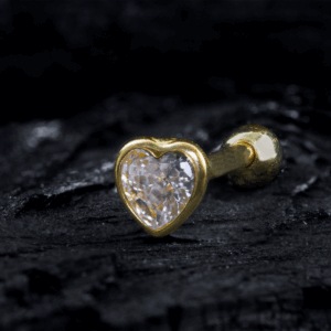 MICRO RETO OURO 18K CORAÇÃO 1.2 X 8MM - R10 - Imagem 1