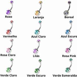 BANANA BELL AÇO C/ STRASS 2 PEDRAS - LILÁS - Imagem 2