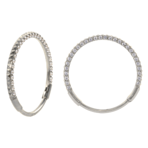 ARGOLA SEGMENTADA TITÂNIO DUPLA TRABALHADA/ PEDRA - 10MM - Imagem 1