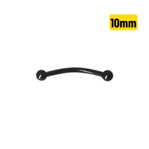 MICRO CURVO TITÂNIO PVD BLACK 1.2 X 10 X 3MM - Imagem 1
