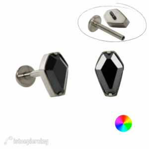 LABRET TITÂNIO R/I CAIXÃO BLACK - Imagem 1