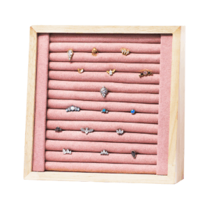 EXPOSITOR MADEIRA QUADRADO 15X15CM - ROSA - Imagem 1