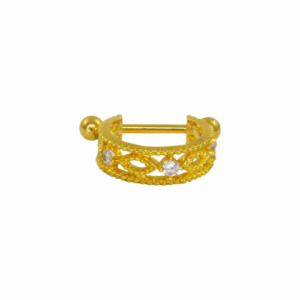 CONCH INDIANO 4 PEDRAS - BANHADO A OURO - Imagem 1